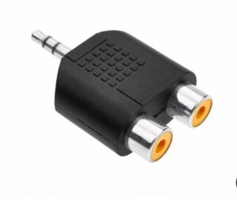 Jack chuyển 2 đầu bông sen RCA sang jack 3.5mm