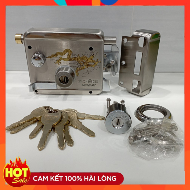 Khóa cổng inox Schone 1699 con rồng chính hãng