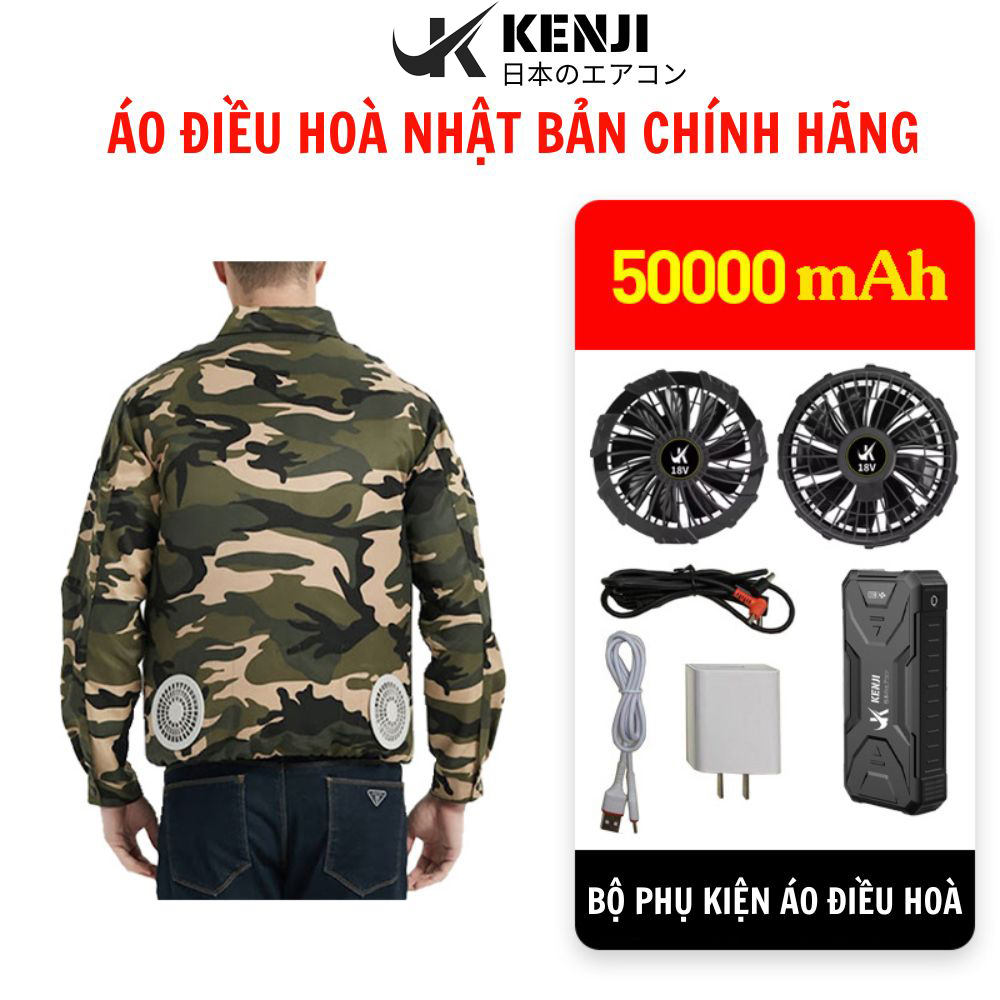 HÀNG CHÍNH HÃNG ] BỘ PIN QUẠT ÁO ĐIỀU HOÀ CHÍNH HÃNG DUNG LƯỢNG PIN 50000,QUẠT 18V PIN TRÂU NHẤT THỊ