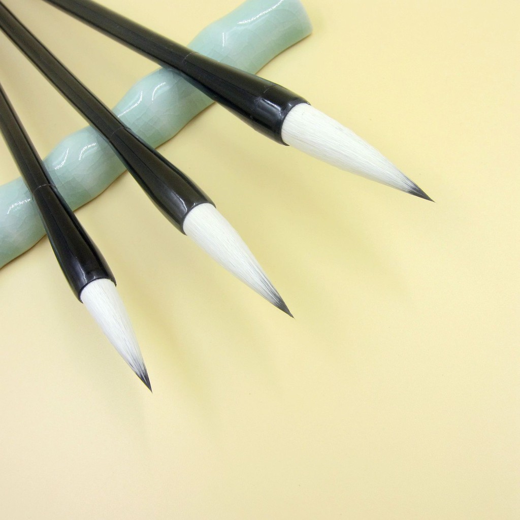 Bút lông thư pháp cao cấp thất tử tam dương, cọ thư pháp giá rẻ - luyện viết tiếng trung, viết thư pháp