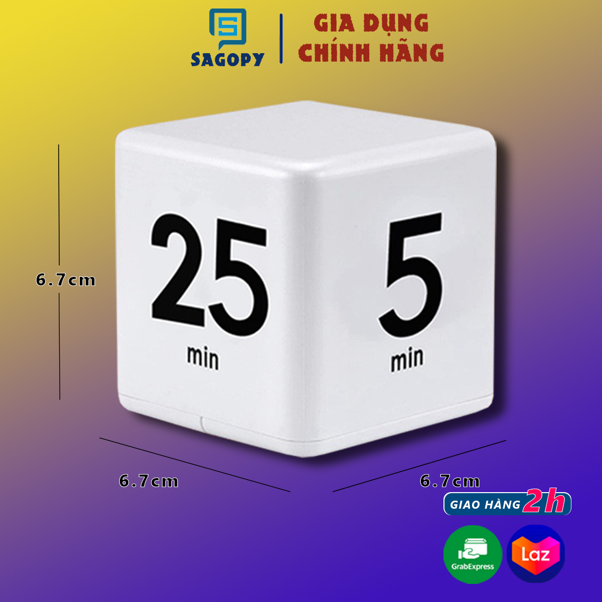 Đồng hồ Pomodoro đếm ngược quản lý thời gian trẻ em, hẹn giờ nấu ăn,tập thể dục, tập trung làm việc văn phòng