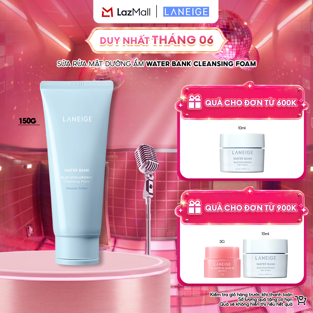 Sữa Rửa Mặt Dưỡng Ẩm Laneige Water Bank Blue HA Cleansing Foam 150g