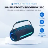 Loa Bluetooth Boombox 360 đèn led thế hệ mới Bass căng Âm Thanh Lớn Cực Đỉnh Bluetooth 5.2, Thiết Kế Cực Đẹp Bảo Hành 12 Tháng