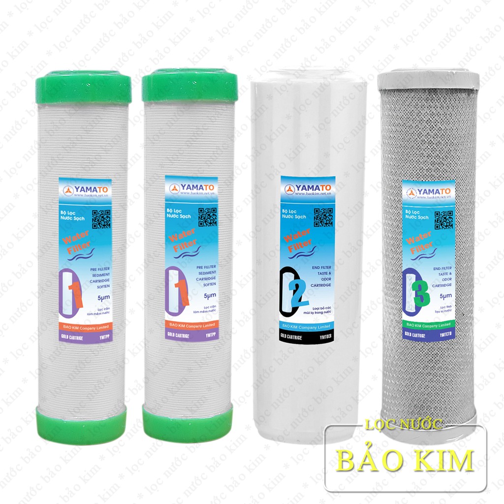Combo 4 lõi lọc nước yamato 1,2,3