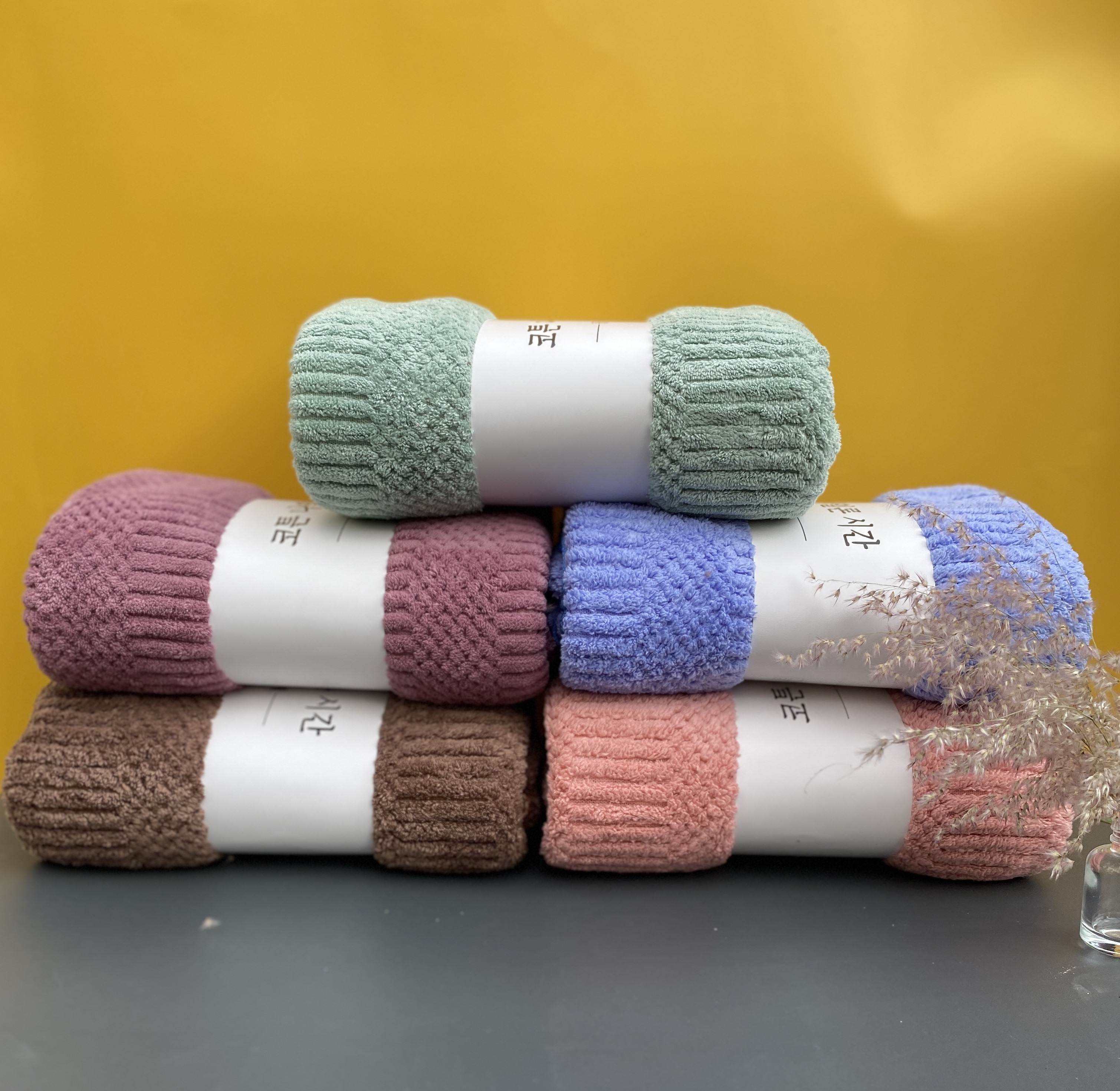 Khăn mặt, khăn gội cừu hạt gạo kích thước 35x75cm