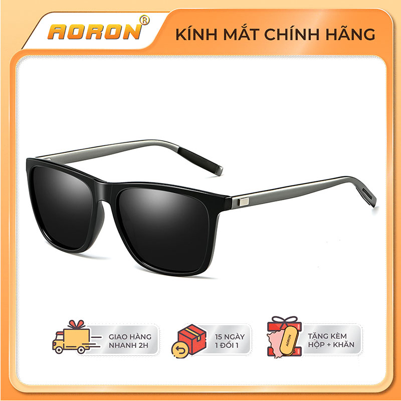 Mắt Kính Nam Nữ Đi Ngày Đêm Siêu Tốt, Kính Mát Thời Trang Cho Cả Nam Và Nữ, Tròng Kính Phân Cực Chống Tia Uv - Aoron - Gian Hàng Chính Hãng