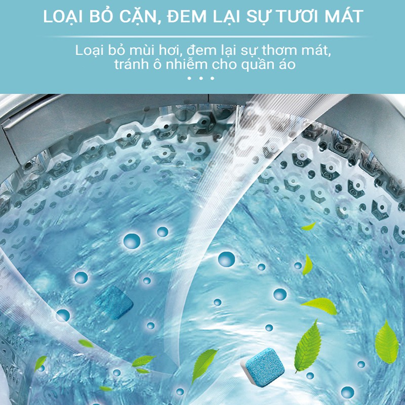 Hộp 12 Viên Tẩy Vệ Sinh Lồng Máy Giặt Nhật Bản - Tẩy Cặn Bẩn Máy Giặt.