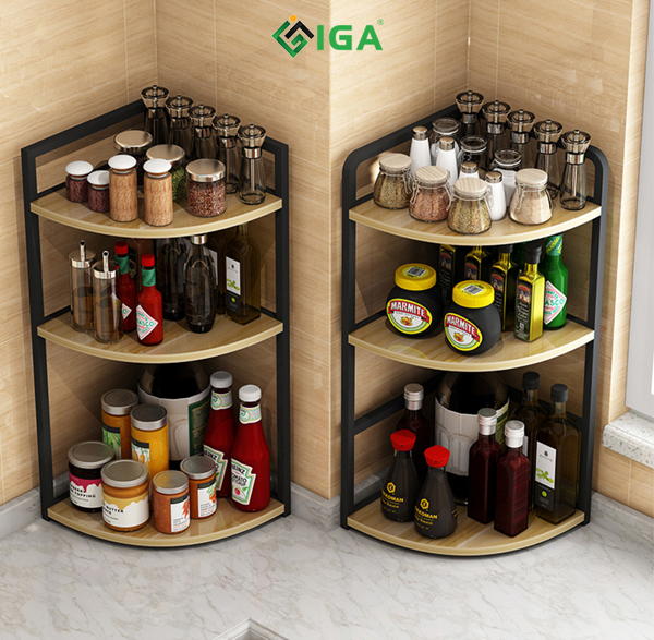 Kệ gia vị IGA khung thép chống ghỉ sơn tĩnh điện GM49
