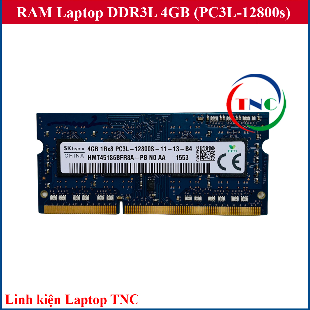 Ram laptop ddr3l 4gb bus 1600 mhz hàng bóc máy