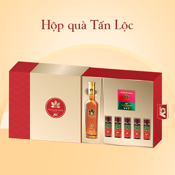 Hộp quà tấn lộc - sâm ngọc linh kon tum k5