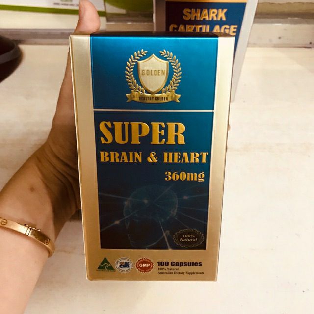 Viên uống bổ não super brain & heart hộp 100 viên của úc