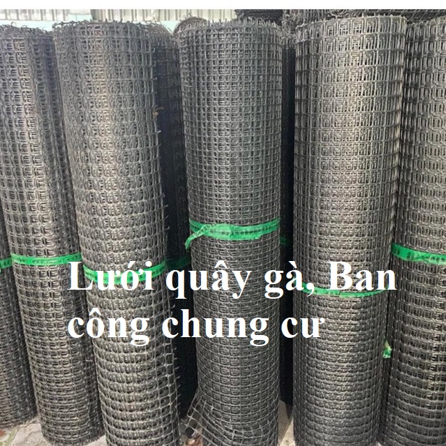  Lưới nhựa hàng rào cao 1m5 dài 10m 20m 30m.. mắt 3.5- Lưới nhựa dẻo quây gà lan can chung cư làm chuồng chim làm vườn 