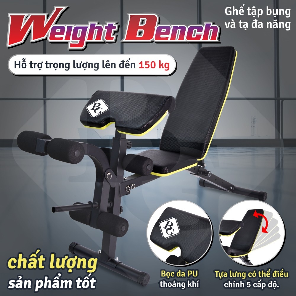 (ẢNH THẬT & VIDEO)BG- Ghế Tập Bụng Đa Năng Cao Cấp Phiên Bản Mới Nhất 2023 SU-200