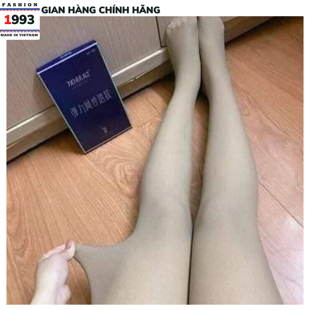Quần tất 3d vỏ xanh hàn quốc, quần tất lót nỉ màu thật chân cao cấp ấm đẹp thời trang