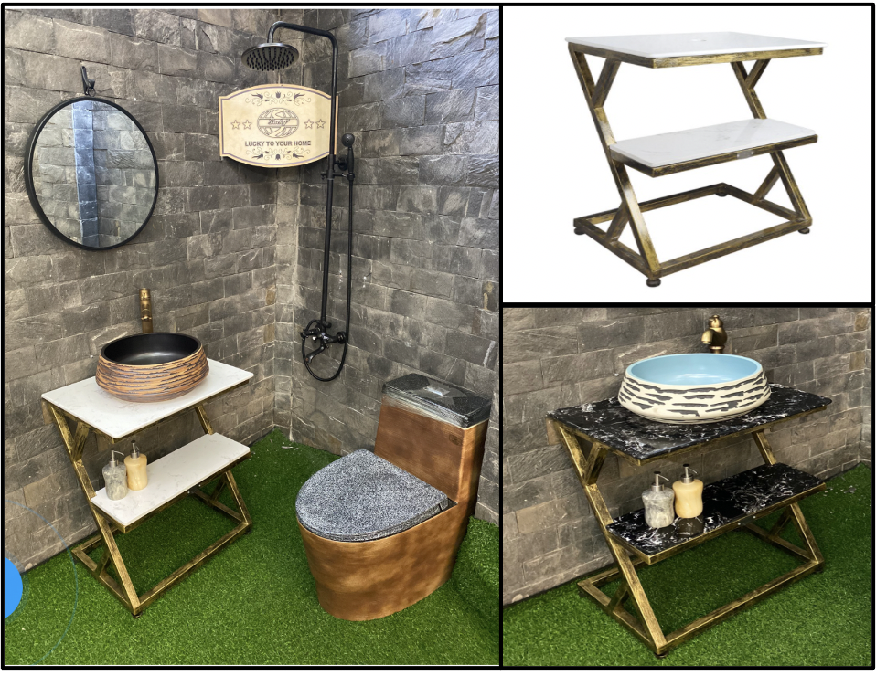 Kệ để lavabo - Kệ sắt mỹ thuật