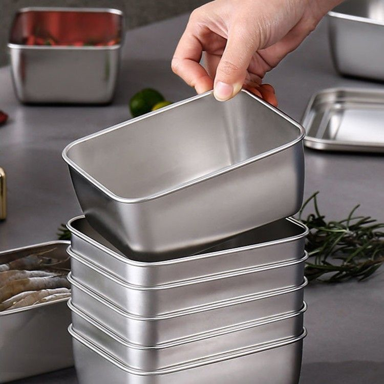 SET 5 HỘP INOX ĐỰNG THỰC PHẨM CAO CẤP KÈM NẮP NHỰA