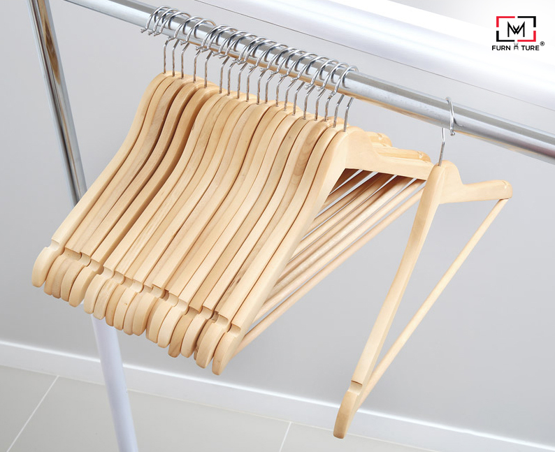 Bộ 20 móc gỗ thanh ngang - móc gỗ cao cấp