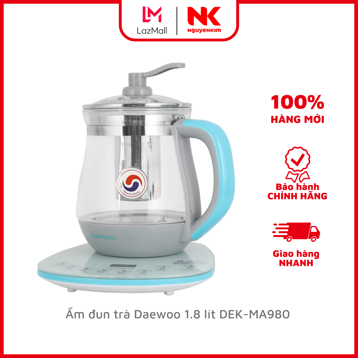 Ấm đun trà daewoo 1.8 lít dek-ma980