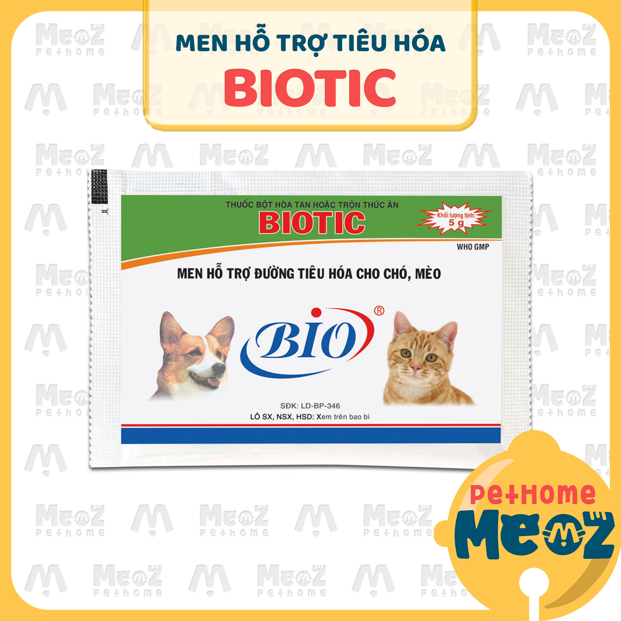 Men tiêu hóa cho chó mèo biotic 5g