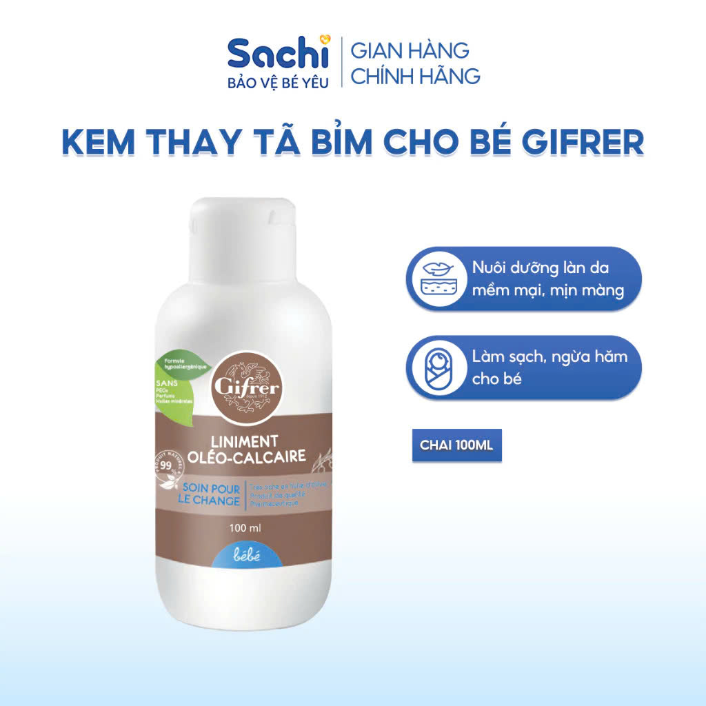 Kem thay tã Liniment Gifrer Giúp Giữ Ẩm, Nuôi Dưỡng Làn Da Mềm Mại, Mịn Màng cho bé 100ml