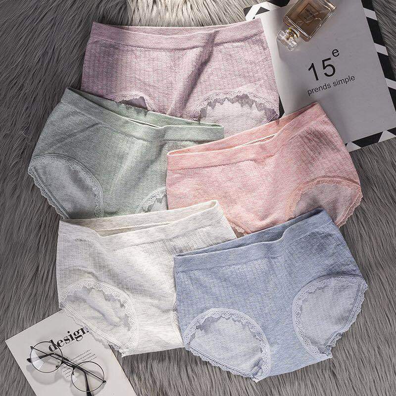 [Hộp 5] Quần Lót Nữ Cotton Cao Cấp MUJI - Quần Chíp Nữ Cotton MUJI Co Dãn 4 Chiều Hàng Xuất Nhật FreeSize Dưới 62kg