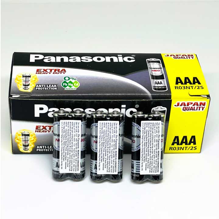 Pin đũa đen aaa panasonic r03nt/2s