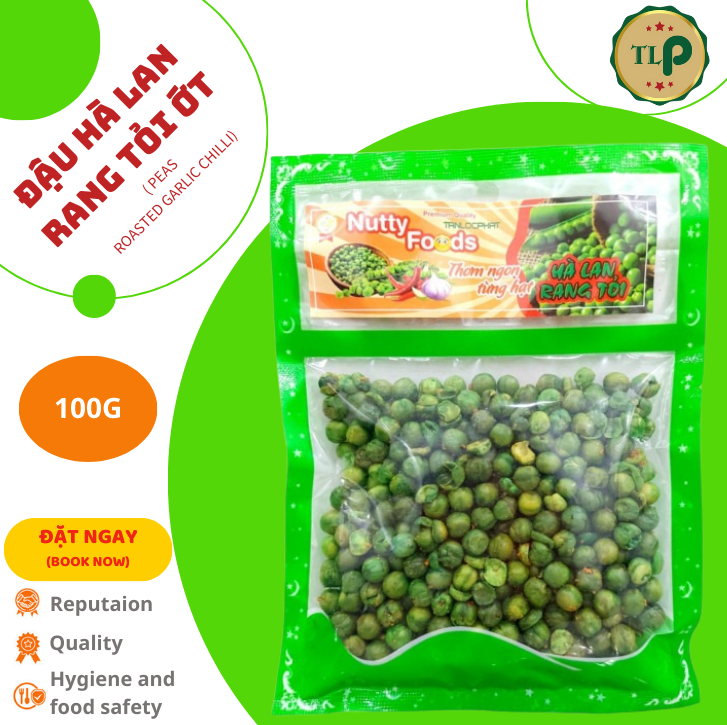 Đậu hà lan tỏi ớt tân lộc phát - bịch 100g