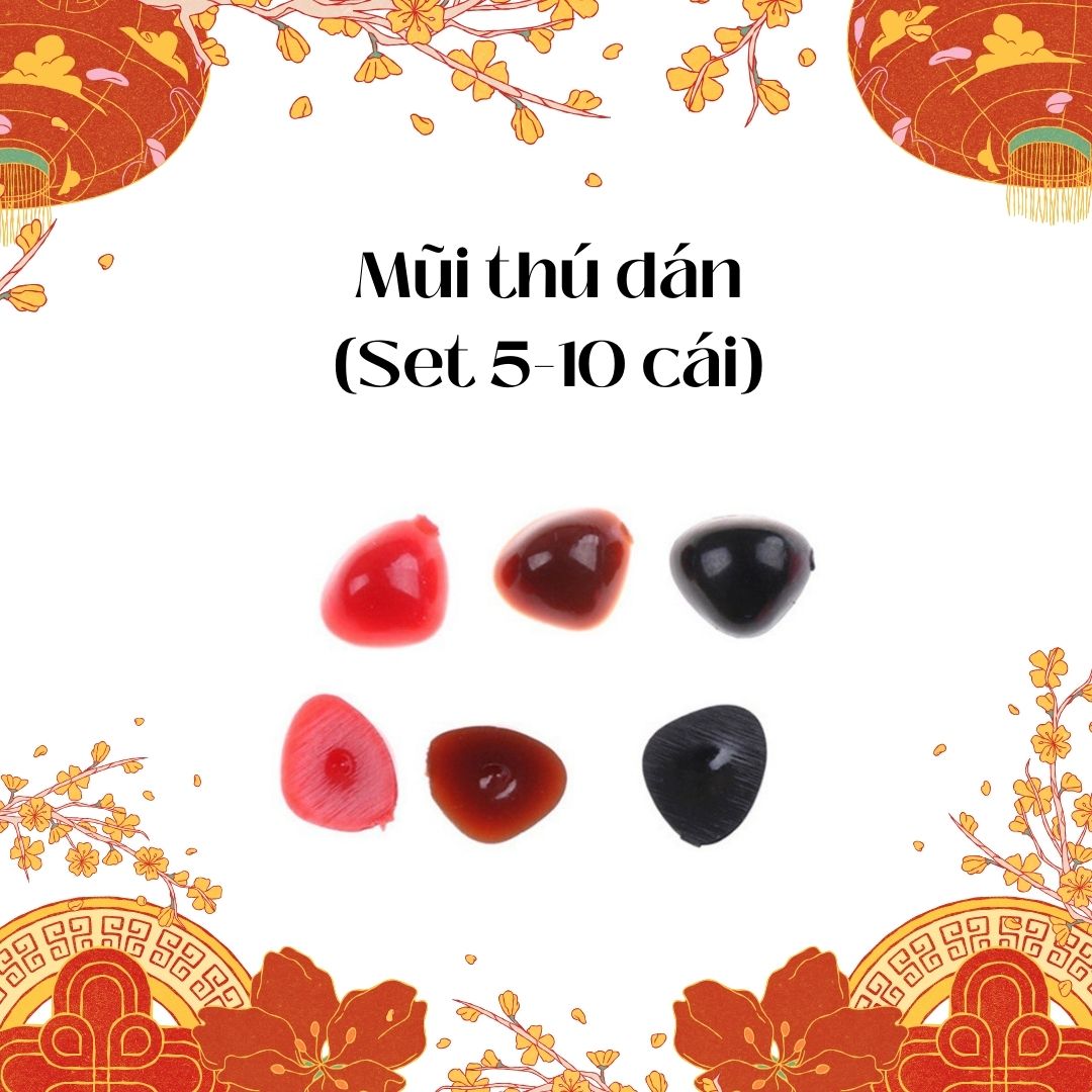Mũi thú dán| Mũi thú len handmade