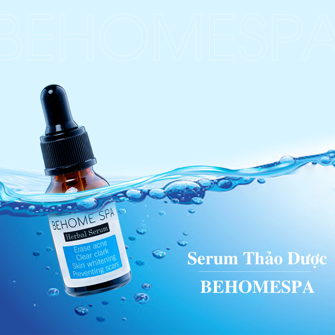 Serum mụn thảo dược freeship serum mụn behome spa,mụn ẩn, mụn đầu đen