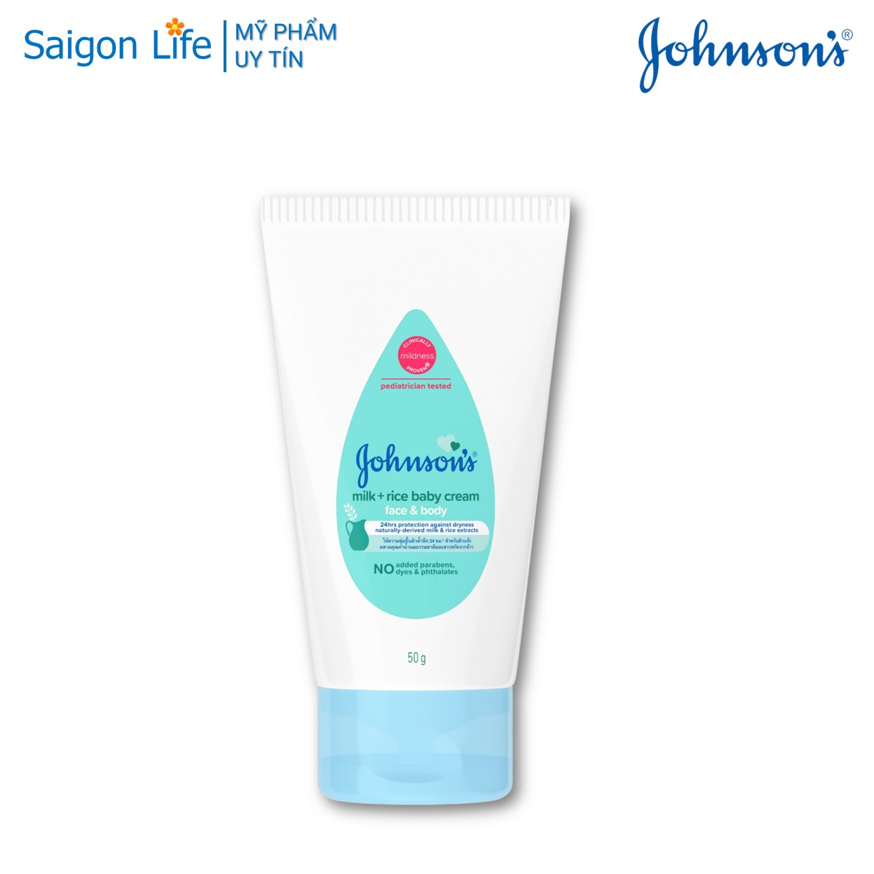 Kem Dưỡng Da Chiết Xuất Sữa Và Gạo Johnson's Milk And Rice Baby Cream 50g