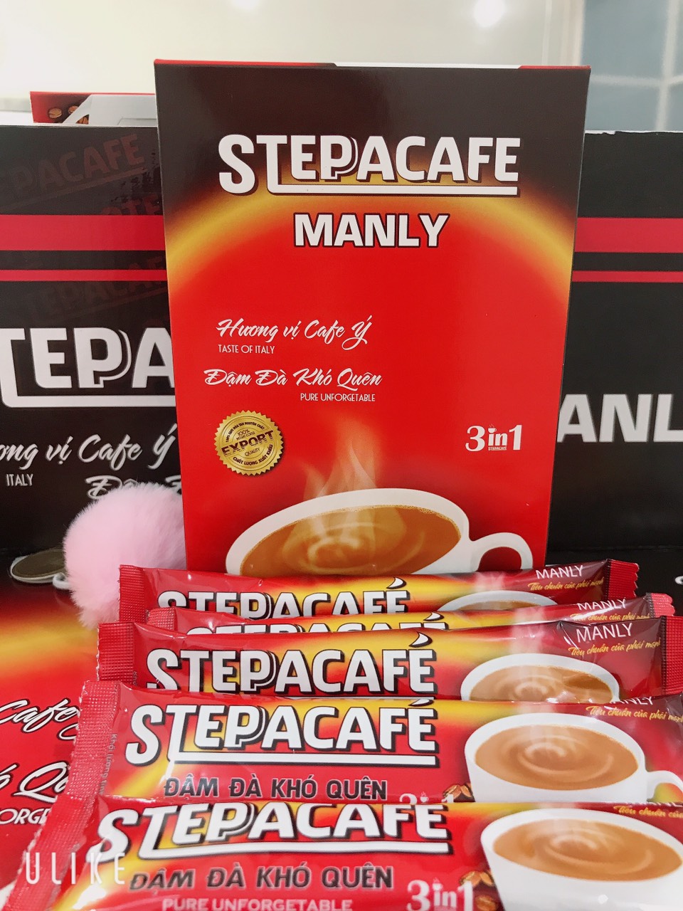 Cafe hòa tan Manly 3 in 1 (17gr/gói, 10 gói/ hộp) hương vị Ý, mạnh mẽ, đậm đà - STEPPACAFE