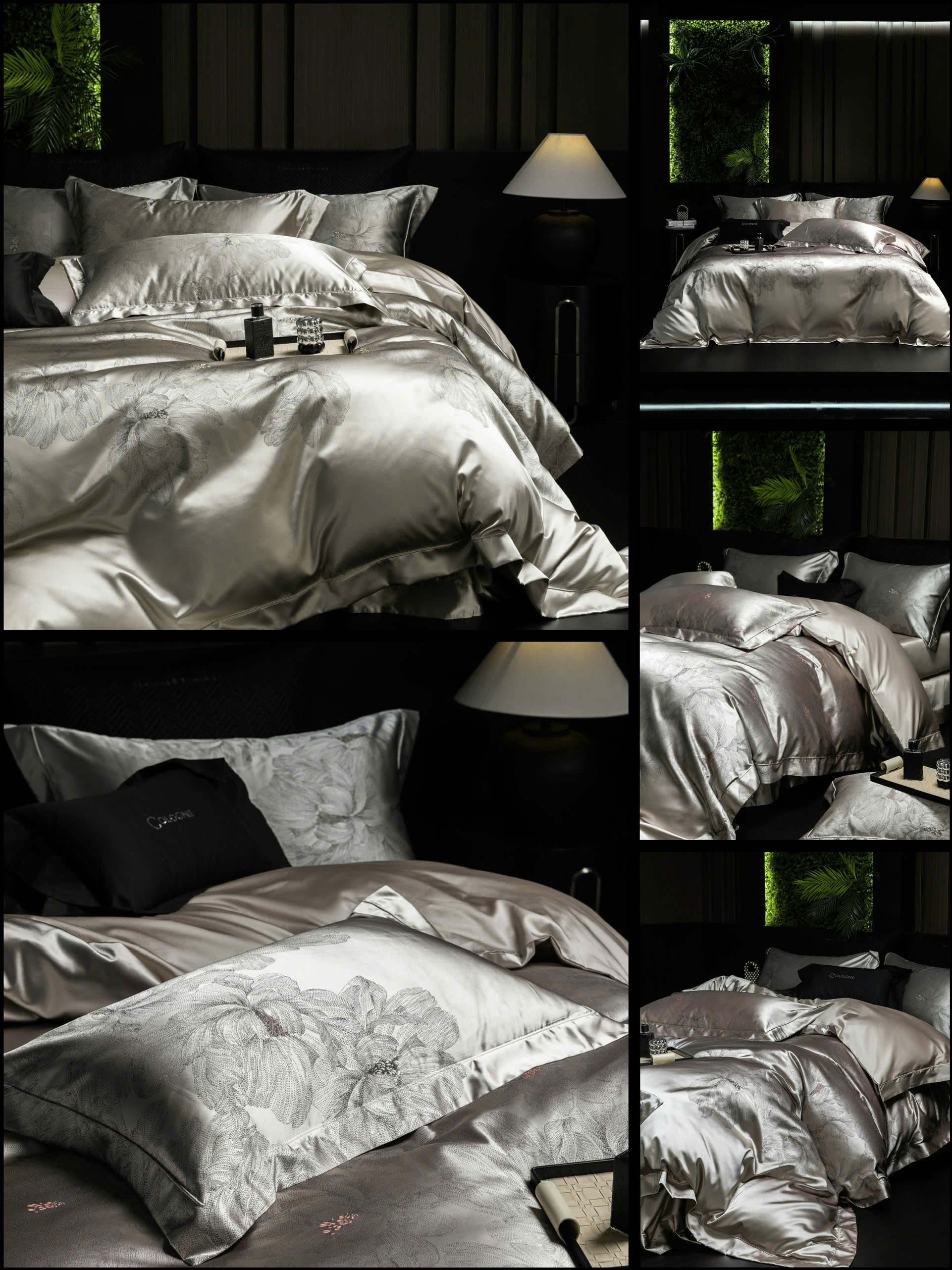 (FREESHIP MAX) SET VỎ CHĂN GA GỐI GẤM TENCEL COLOGNE - TENCEL 100S DỆT CHÌM ĐẲNG CẤP HOÀN GIA