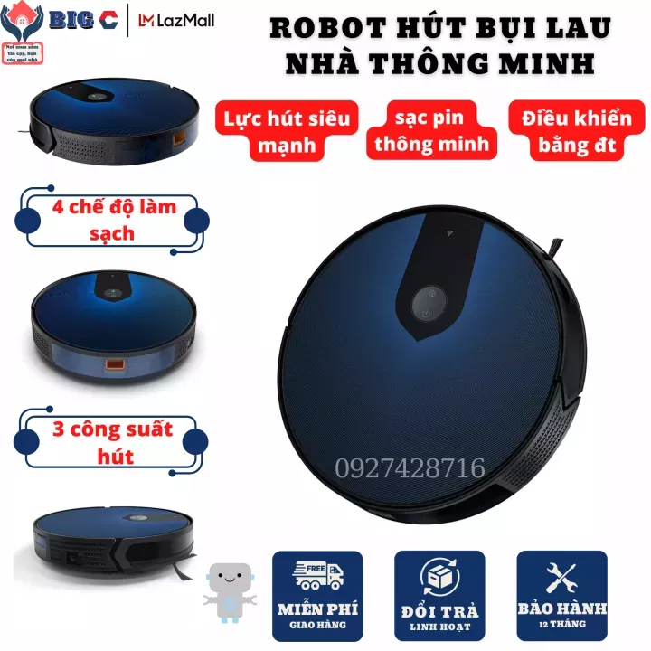 Robot hút bụi lau nhà thông minh, máy hút bụi lau nhà - robot hút bụi lau nhà ec0vacs deebot ozmo t8 max plus - công nghệ truedetect 3d-dock sạc xả tự động - bh 12 tháng- hàng chính hãng