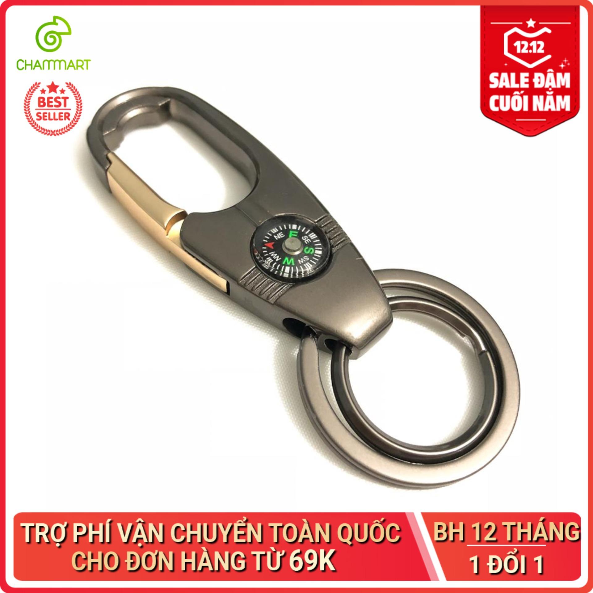 Móc khóa PROUD HORSE OM063 - Móc Khóa Gài Thắt Lưng Cao Cấp Móc Khóa Thép Móc Khóa Ô Tô Xe Máy - Đen