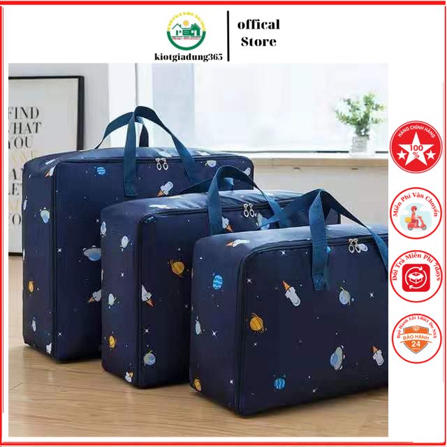 Set 3 túi đựng chăn màn quần áo xịn, túi đựng chăn