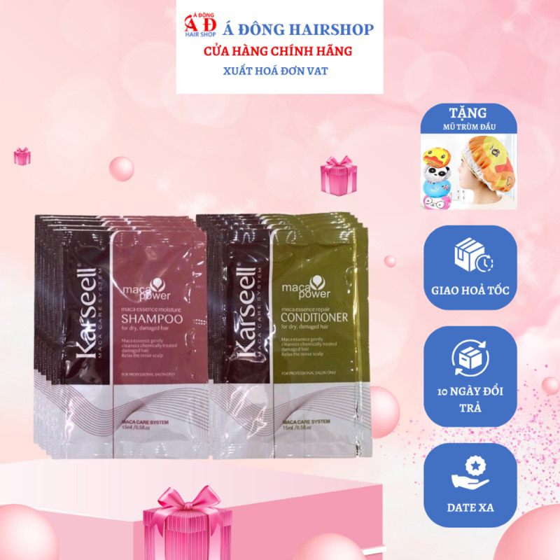 Combo 5 cặp gội xả gói karseell maca collagen siêu mềm mượt 15ml
