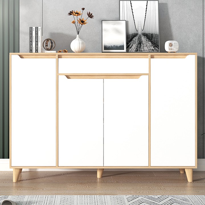 Tủ Để Giày Dép Gỗ 4 Cánh 1 Ngăn Kéo 1M4 Trang Trí Nội Thất Lối Vào Phòng Khách Cao Cấp - Kệ Tủ Giày Dép Decor Nhà Đẹp | Lazada.vn