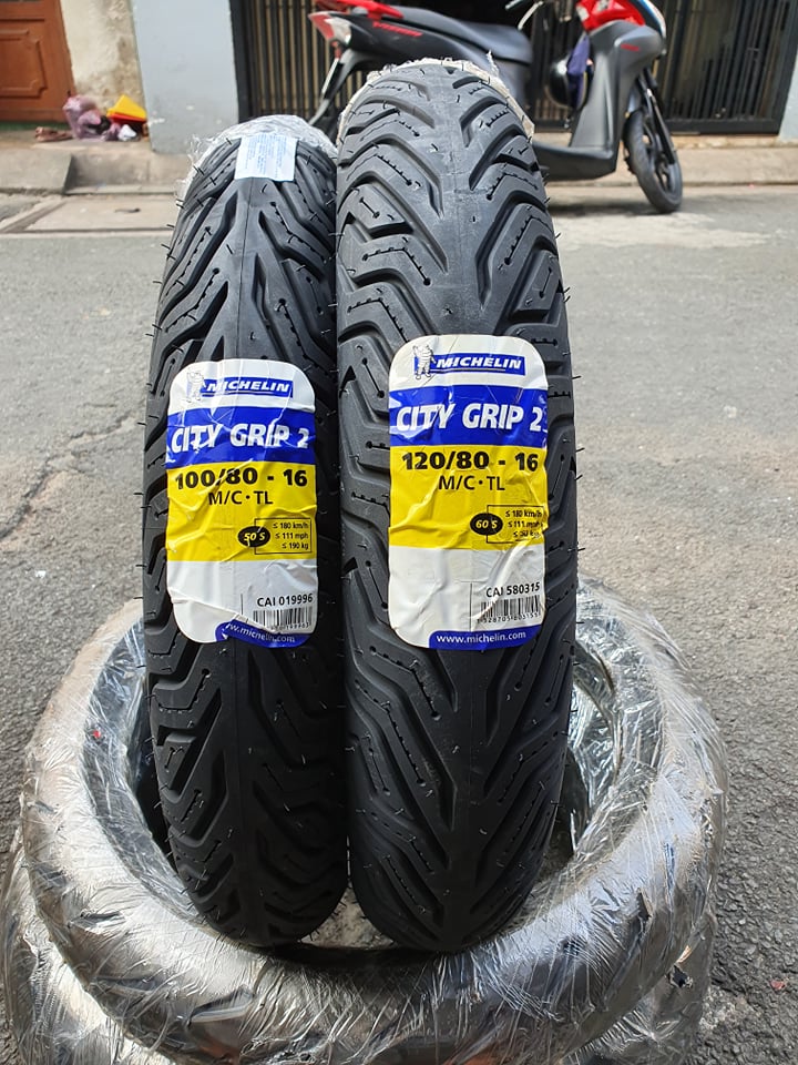 (Trợ giá SP) Cặp vỏ lốp xe Michelin City Grip 2, hàng châu âu (Serbia) dành cho SH 125 150. 100/80-16 và 120/80-16
