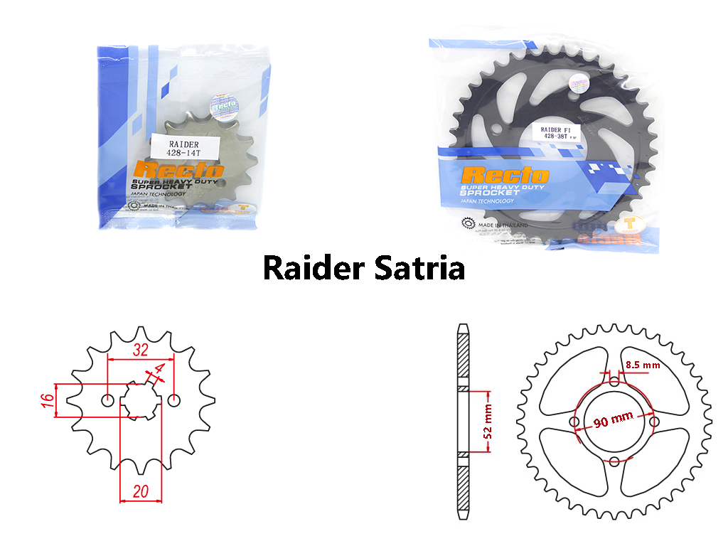 Recto Raider Satria Nhông dĩa