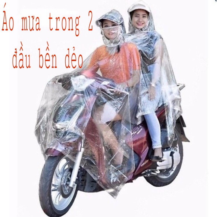 Áo mưa trong suốt 2 đầu dùng cho 2 -3 người áo mưa từ nhựa vi sinh - Cty Sản Xuất Áo Mưa dày loại xịn fammily store 98