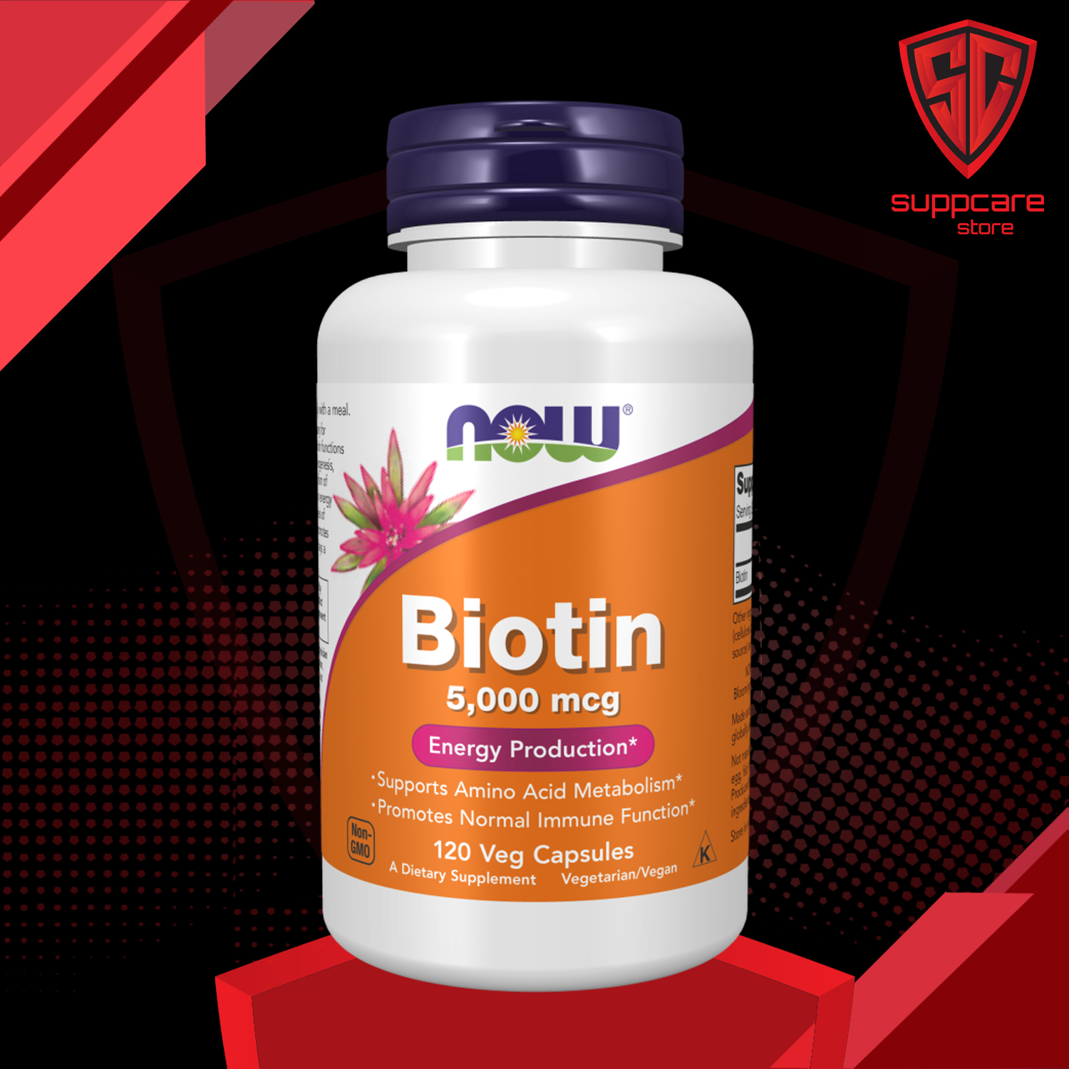 Viên uống mọc tóc, đẹp da | now biotin - chính hãng - suppcare store