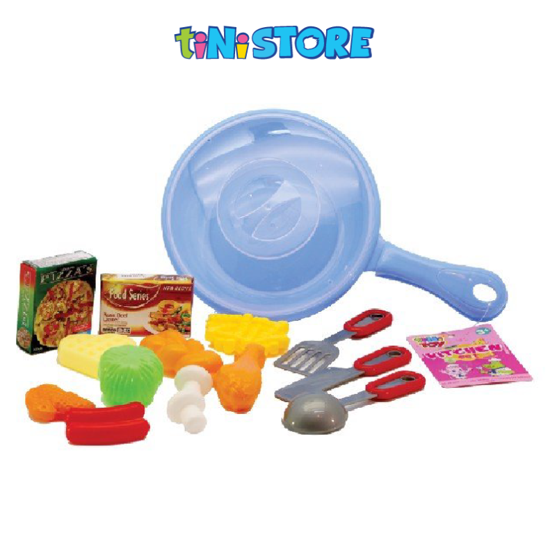Bộ đồ chơi chảo nấu ăn màu xanh dương Kitchen Set
