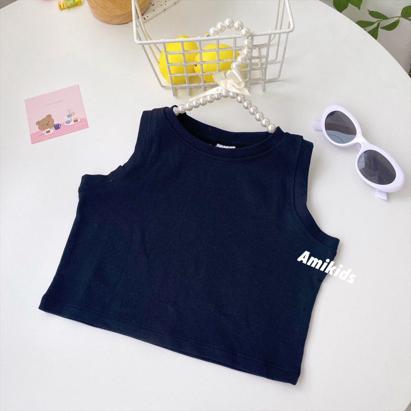 Áo Croptop Sát ƞách Bé Gái AMIKIDS , Áo Thun Cotton Siêu Mềm Mát Co Giãn Cho Bé Gái