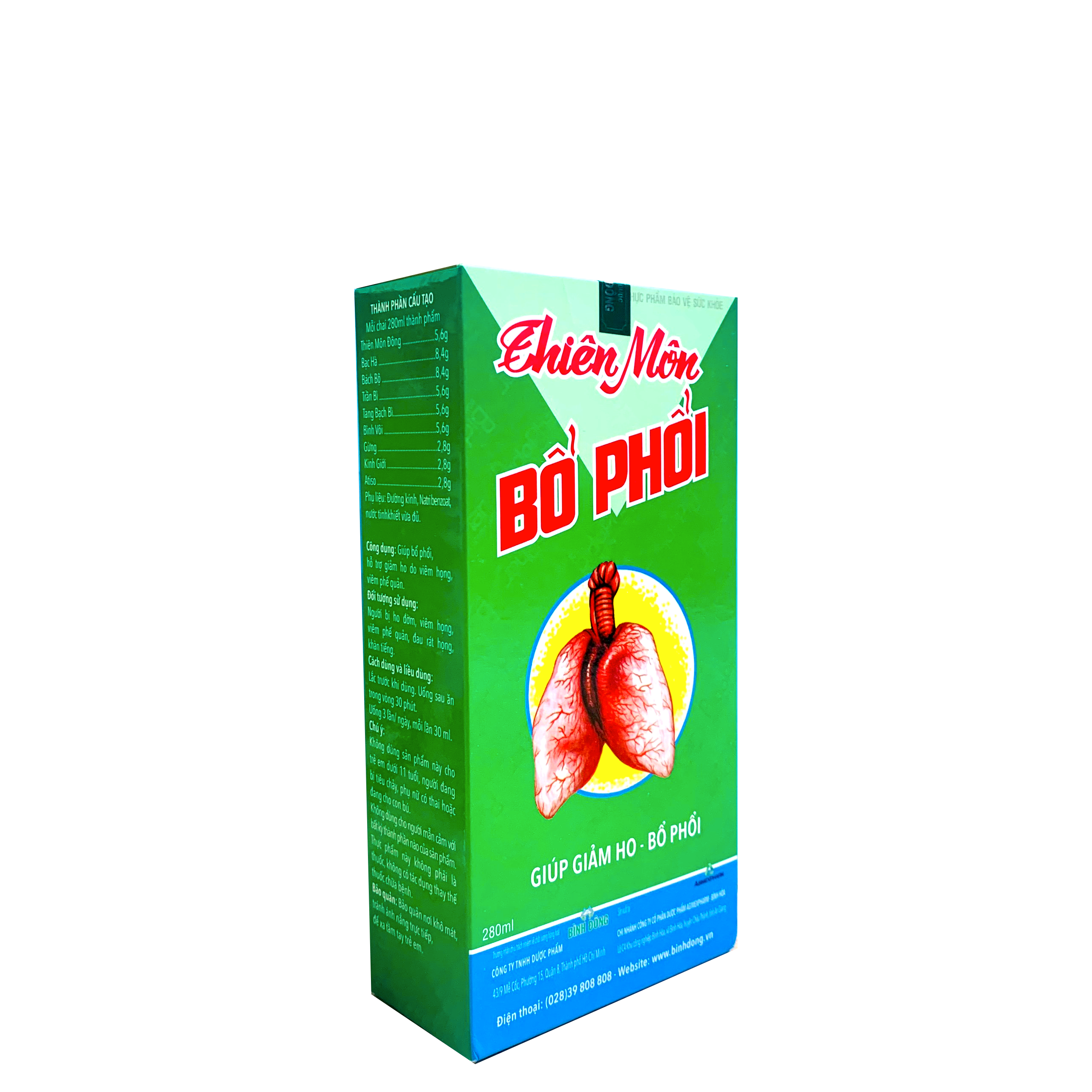 Thiên Môn Bổ Phổi 280ml Giúp Giảm Ho, Bổ Phổi
