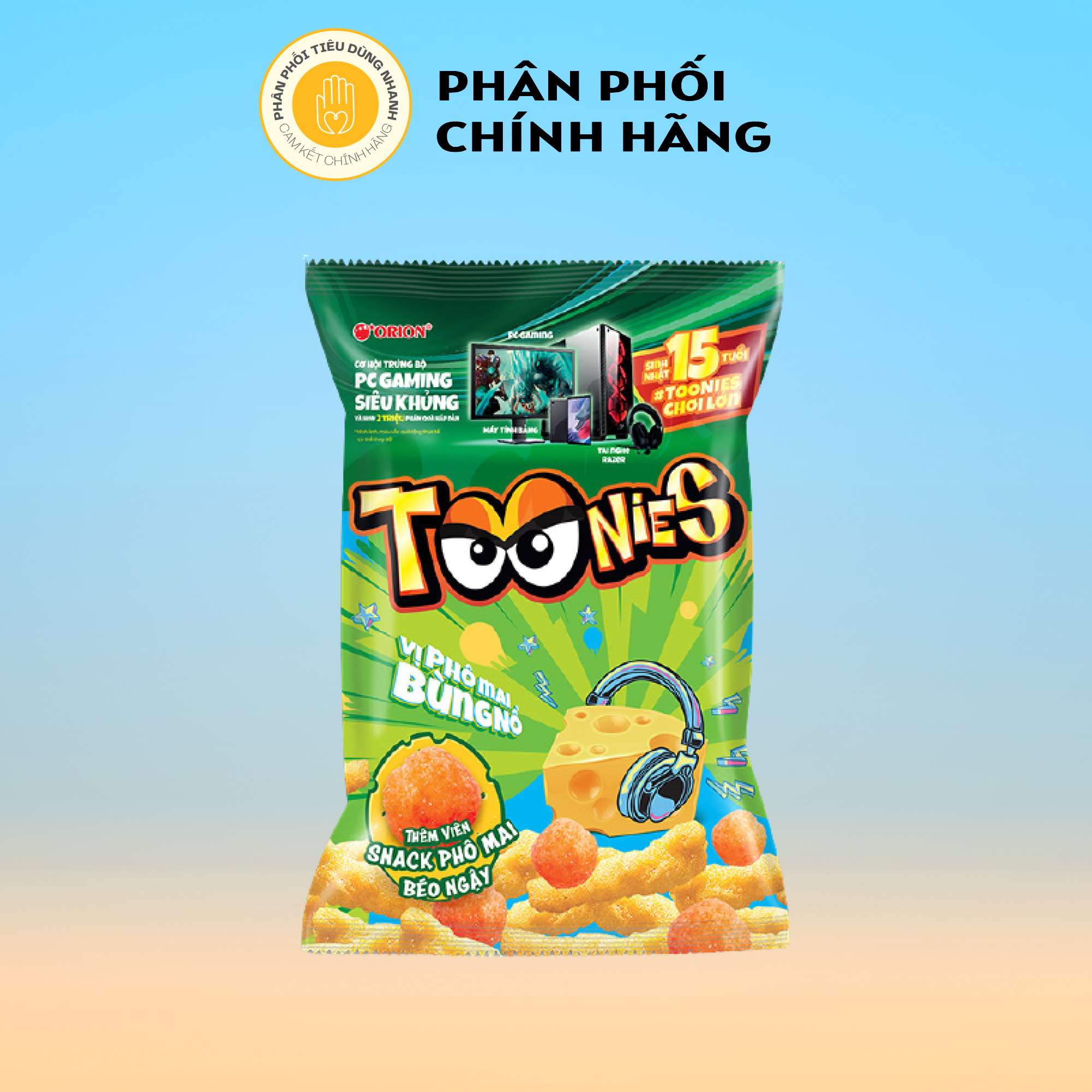 Bánh Bắp Snack Toonies Thương Hiệu Orion Gói 30g - Vị Phô Mai