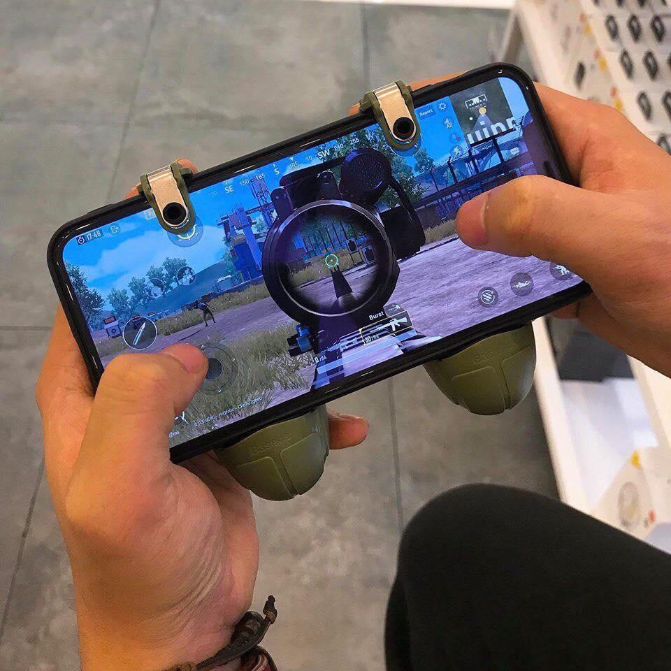 Tay cầm game thương hiệu Baseus L1R1 có nút chơi game PUBG cho smartphone iPhone/Samsung/Xiaomi
