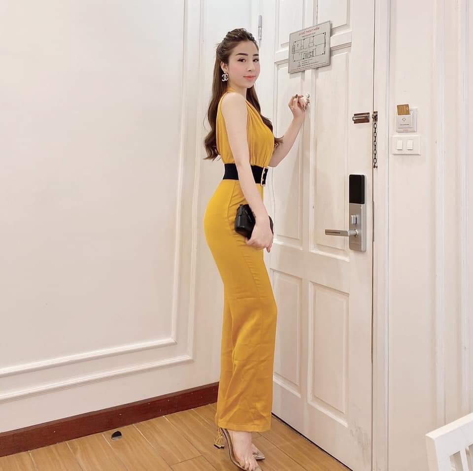 Sét bộ jum ống rộng hở lưng cài nút sau freesize 46-53 tùy theo chiều cao &amp; tc