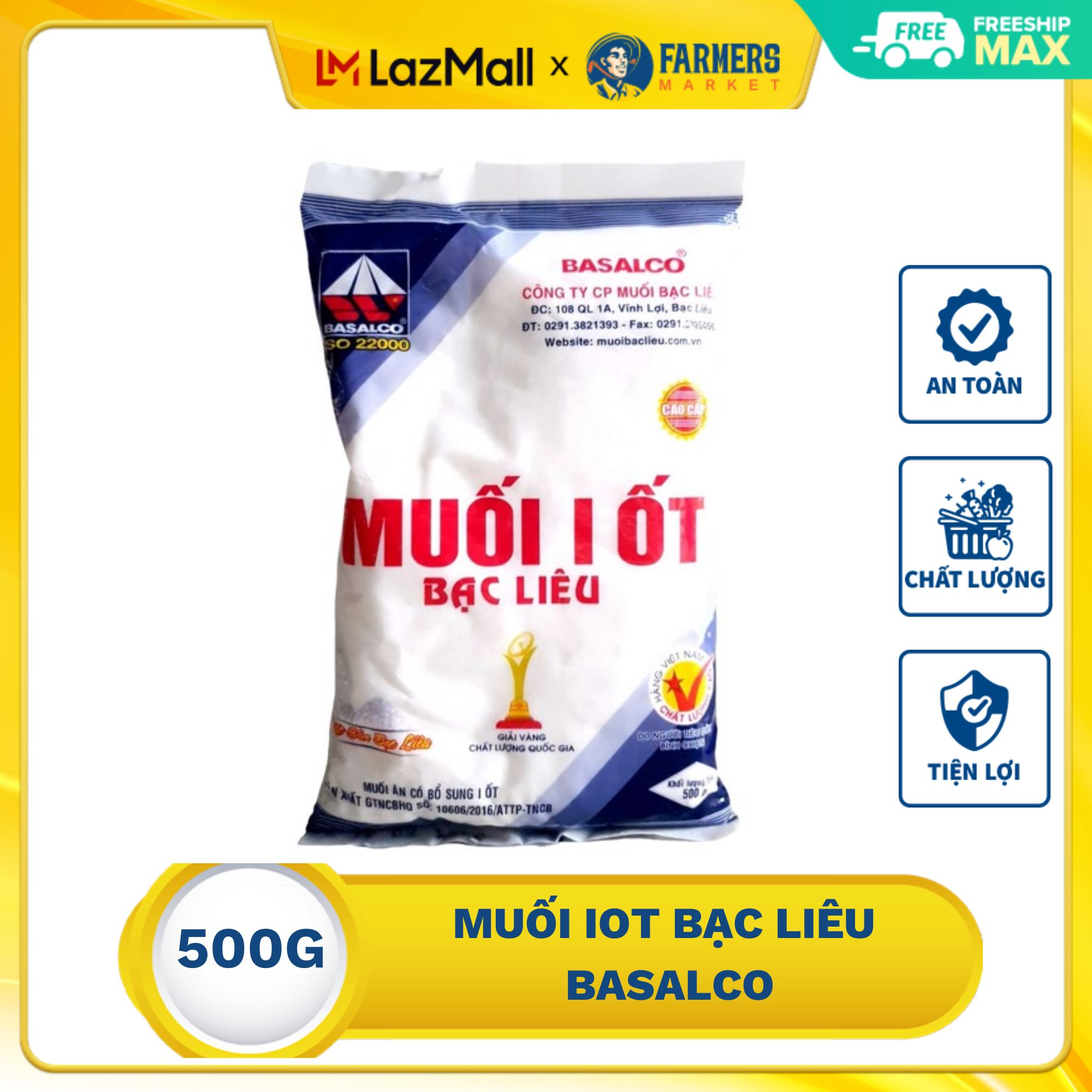 Muối iot Bạc Liêu Basalco