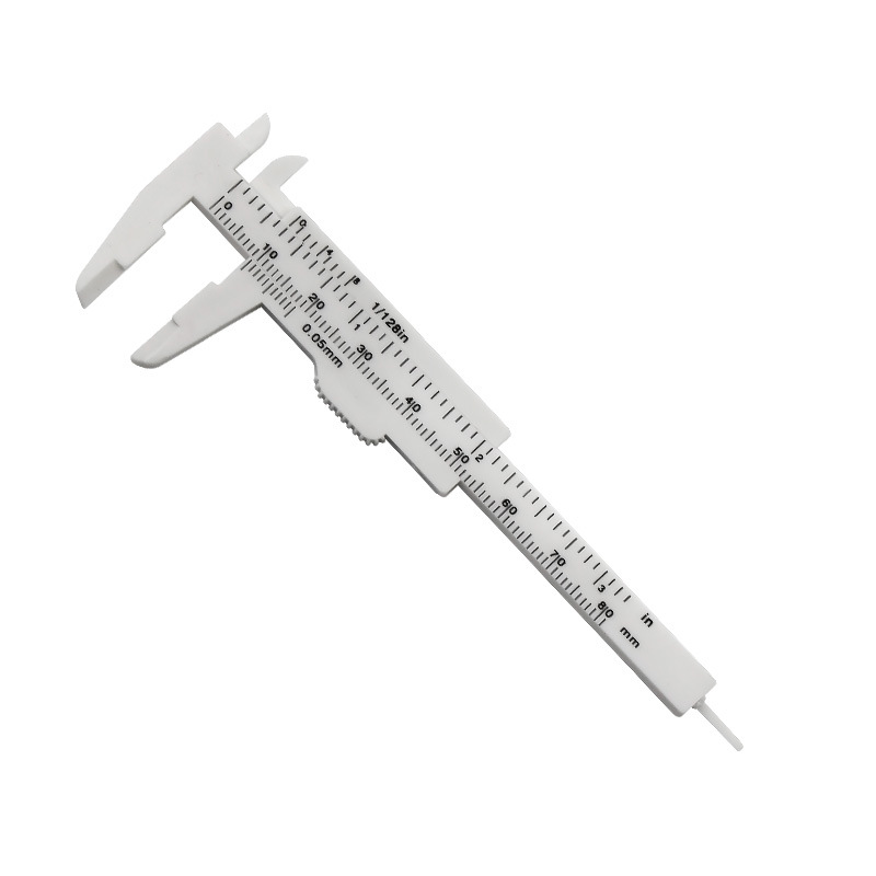 Thước kẹp kỹ thuật bằng nhựa đo 0-80mm, thước kẹp chữ F, thước mỏ vịt, đo đường kính, đo lông mày sai số +-0,05mm