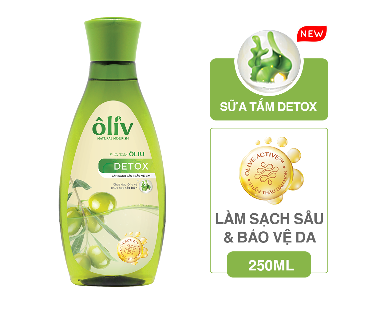 Sữa tắm ôliv detox 250ml